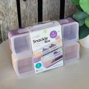 Snackle Box Set of 2 Lavender and Blush